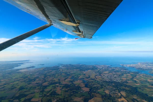 Vue de la Rance et Saint-Malo Depuis l'avion