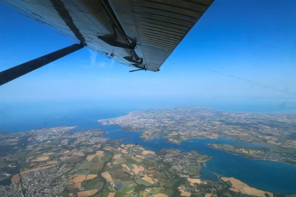 Vue de la Rance et Saint-Malo Depuis l'avion